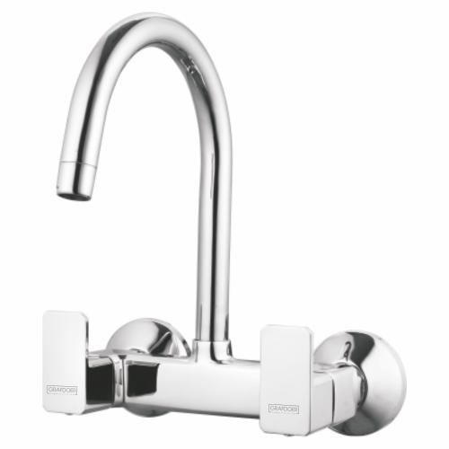 Sink Mixer Wall Mounted with Wall Flange Chrome